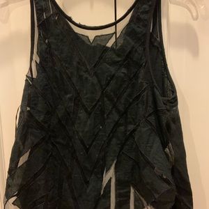 Open back free people black tank